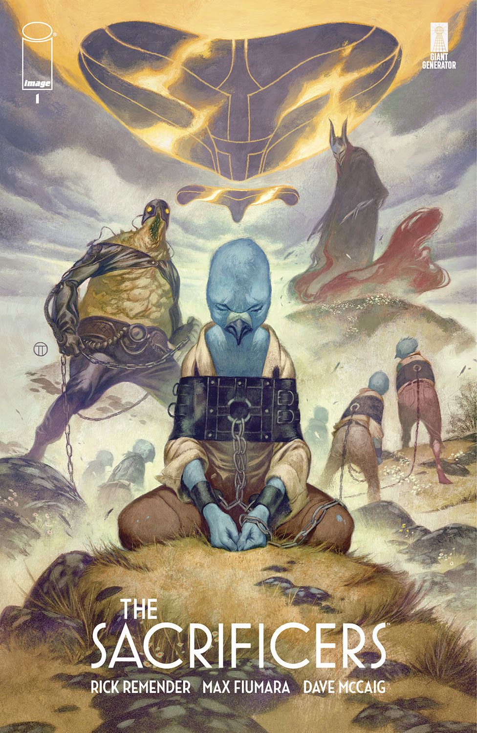 Julian Totino Tedesco's cover for The Sacrificers.