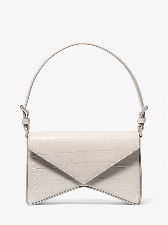 Manhatta Medium Crocodile Embossed Leather Bag