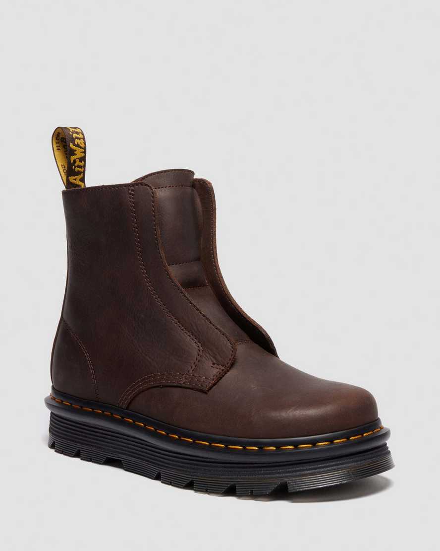 Dr Martens Zebzag Laceless Slip on Leather Boots