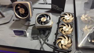 A photo of Cooler Master's G11M concept AIO CPU cooler, as displayed at Computex 2026