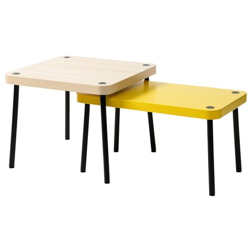 Sonhult Nesting Tables, Set of 2 - Yellow/birch Effect