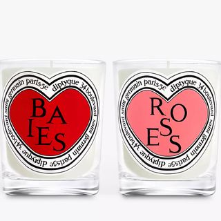 Diptyque Limited Edition Valentine's Baies & Roses Candle Duo Gift Set 