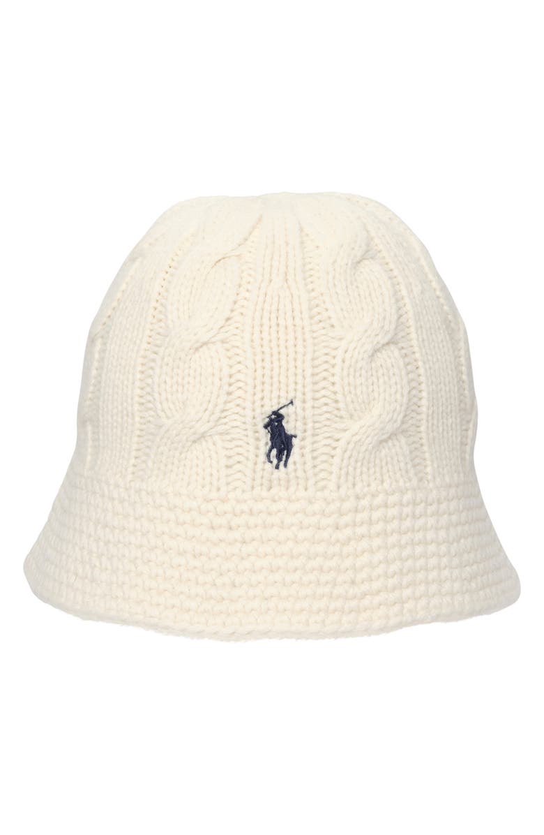 Cable Stitch Wool Blend Bucket Hat