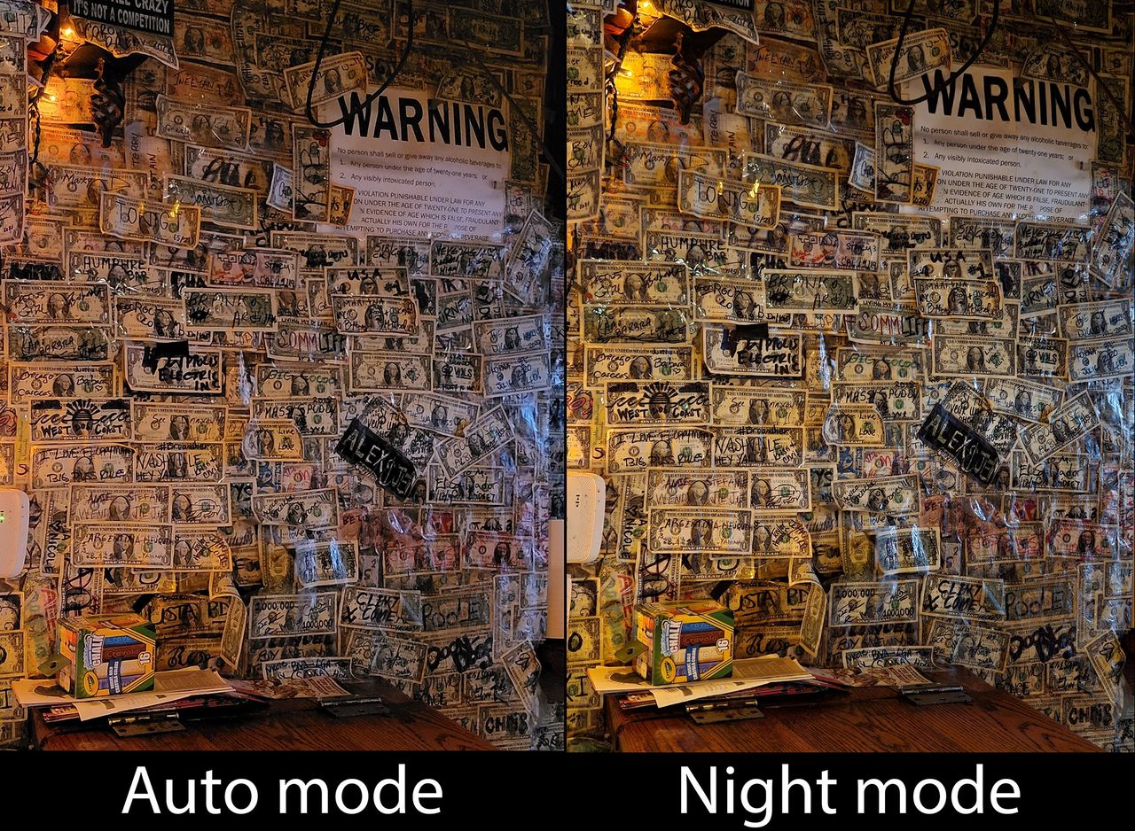 Camera Compare Z Fold 3 Night