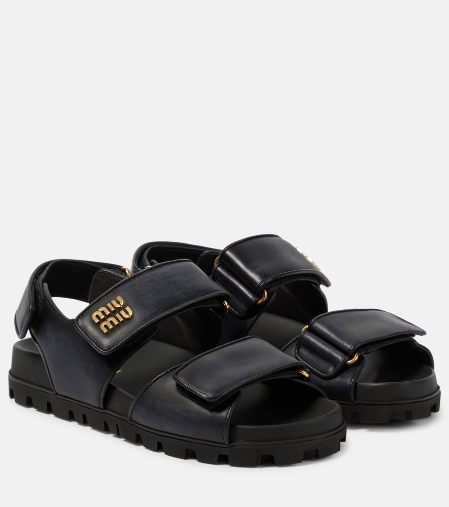 Logo Leather Sandals