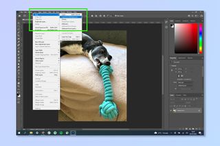 A screenshot showing how to add a border in Adobe Photoshop