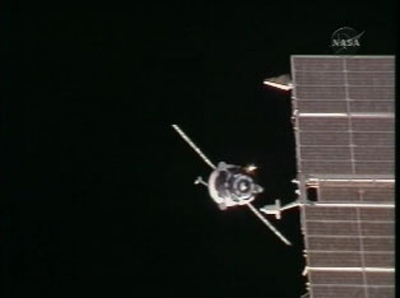 ISS Crew Welcomes Fresh Russian Cargo Ship