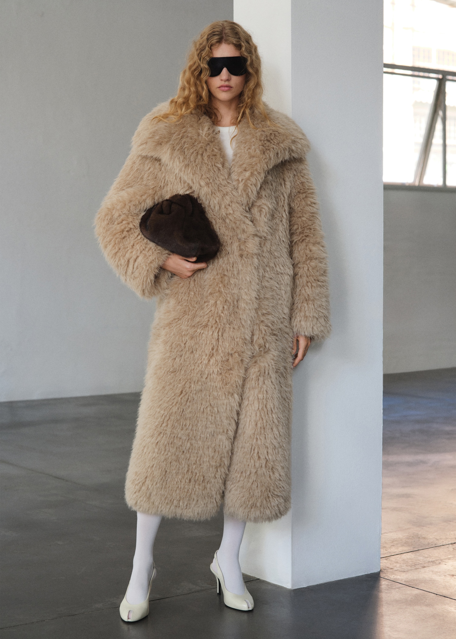 Long Faux Fur Coat - Women | Mango United Kingdom