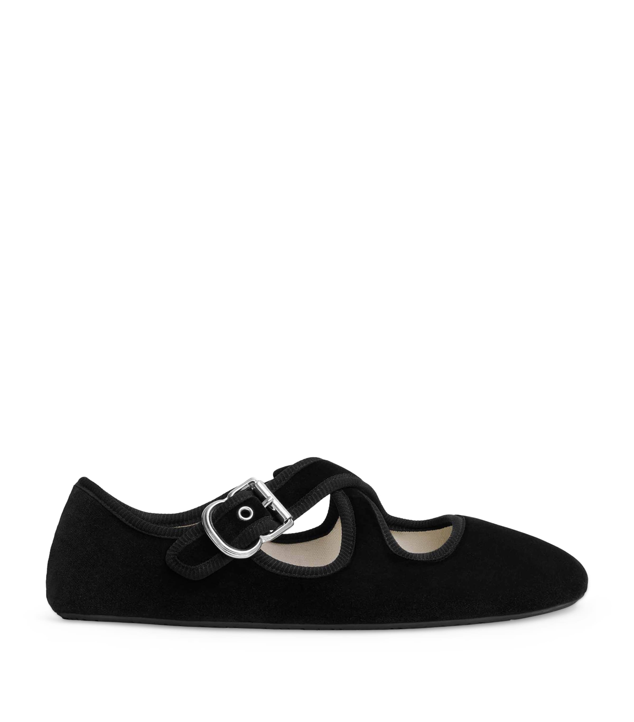 Suede Criss-Cross Ballet Flats