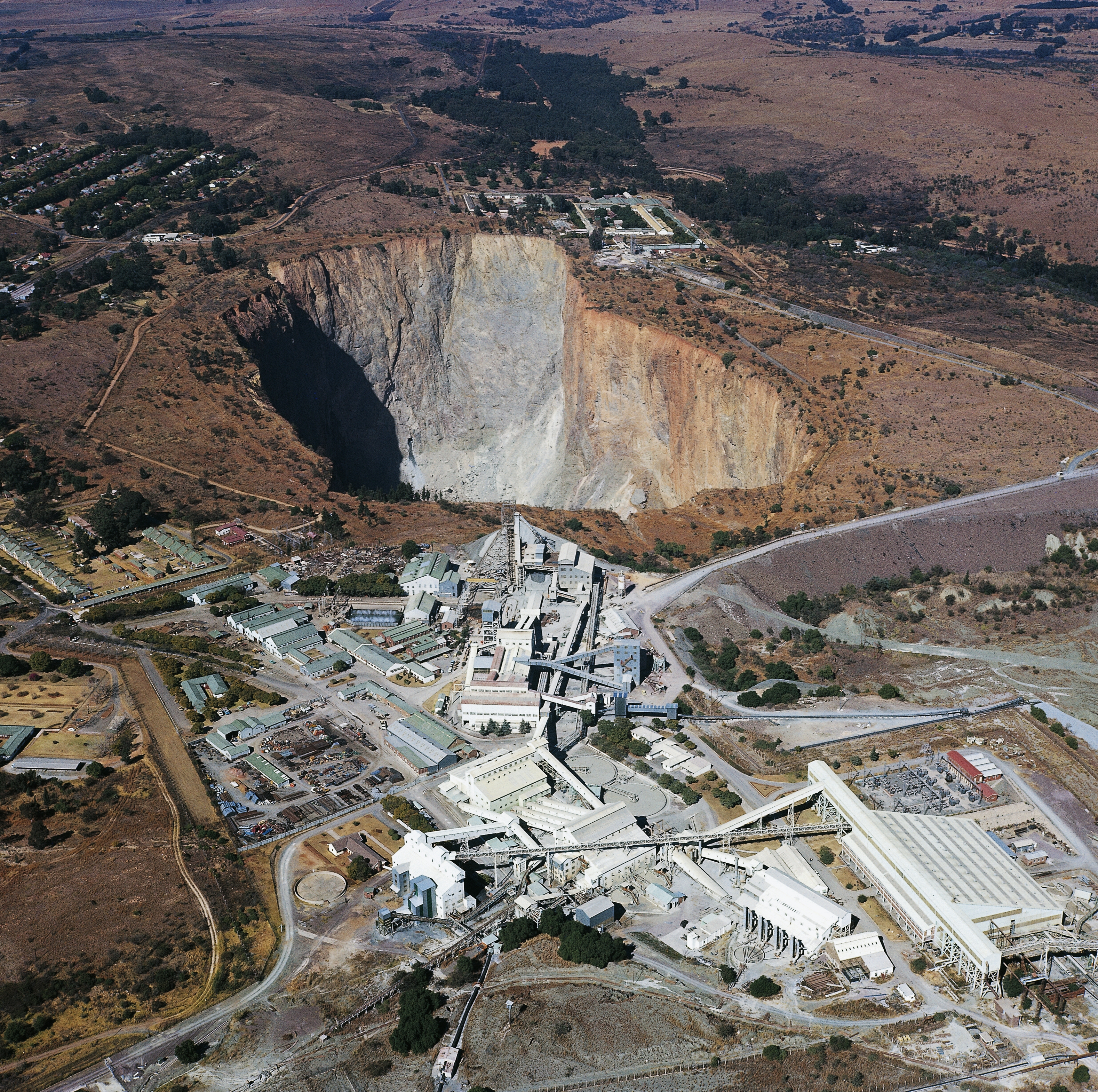 Open pit diamond mine in South Africa