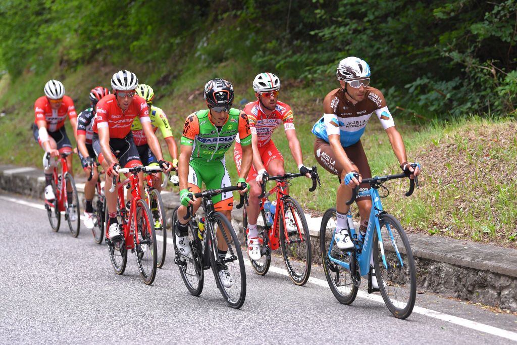 The breakaway on stage 14 of the Giro d'Italia