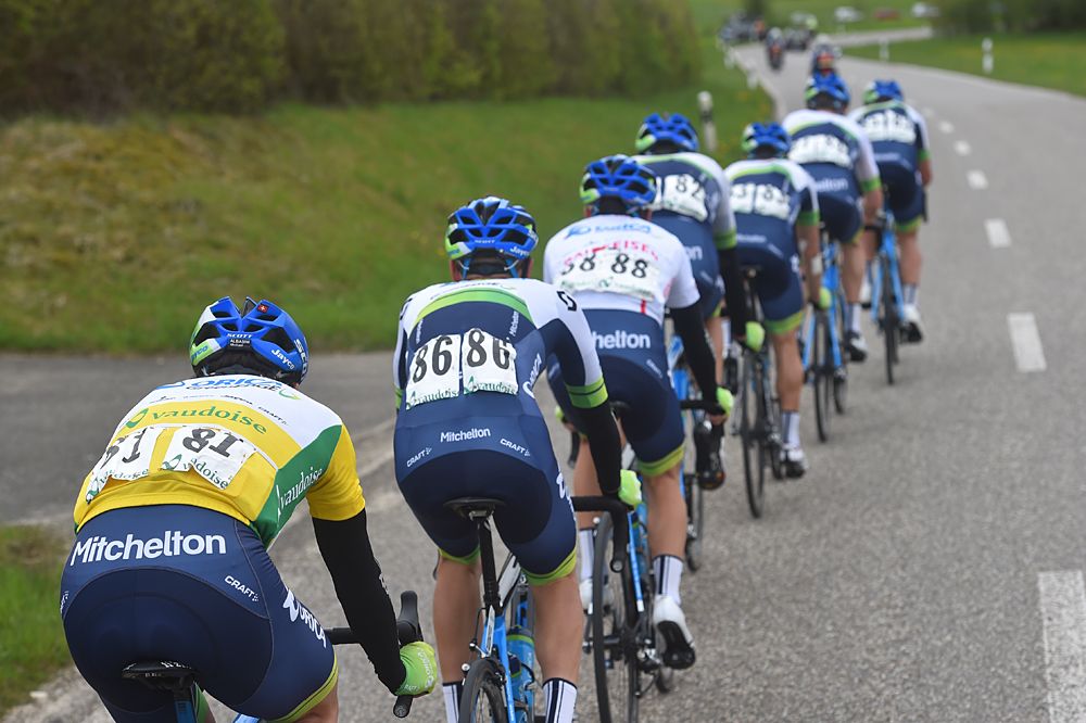 Orica-GreenEdge leading their race leader Michael Albasini