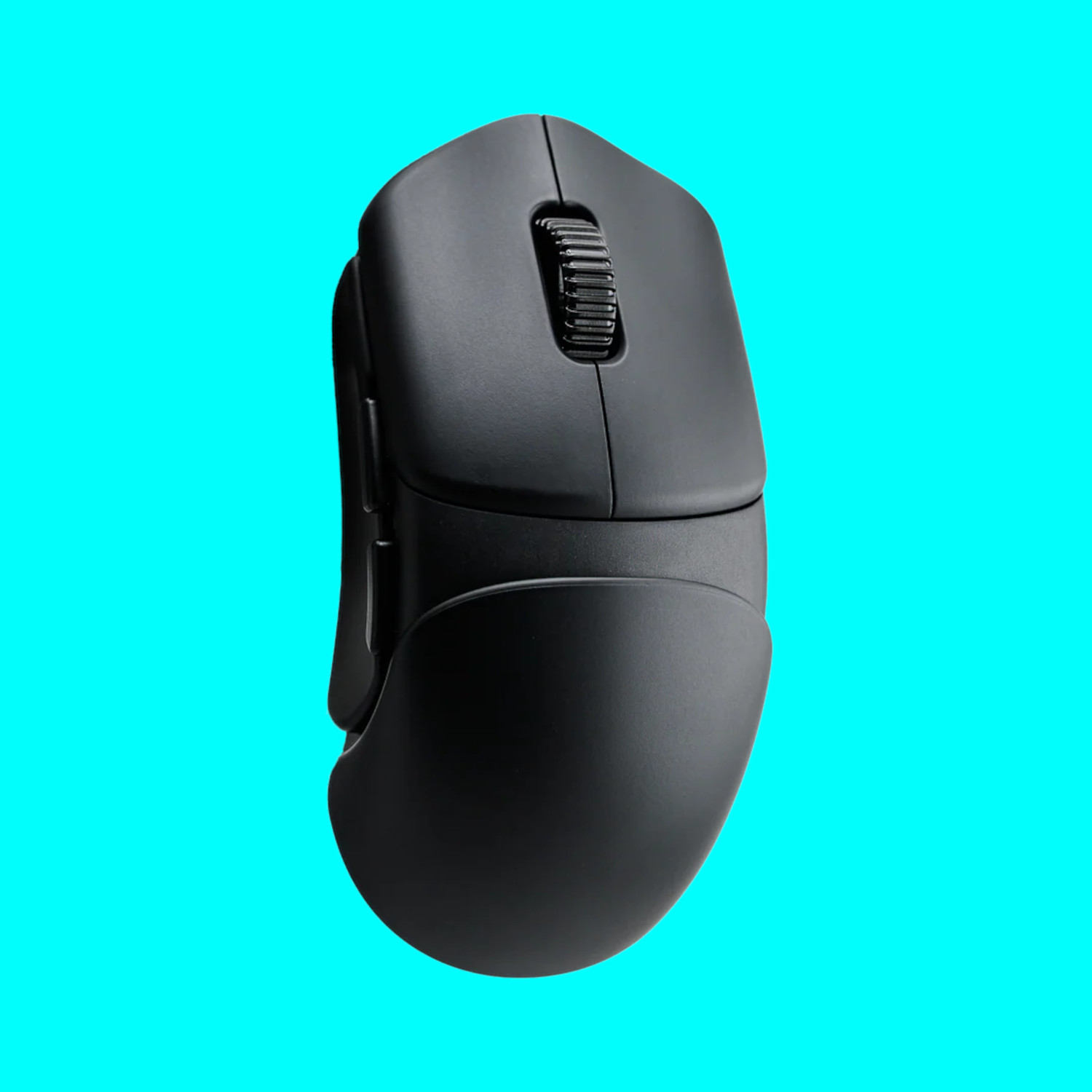 An image of an Orbital Pathfinder gaming mouse against a light blue background