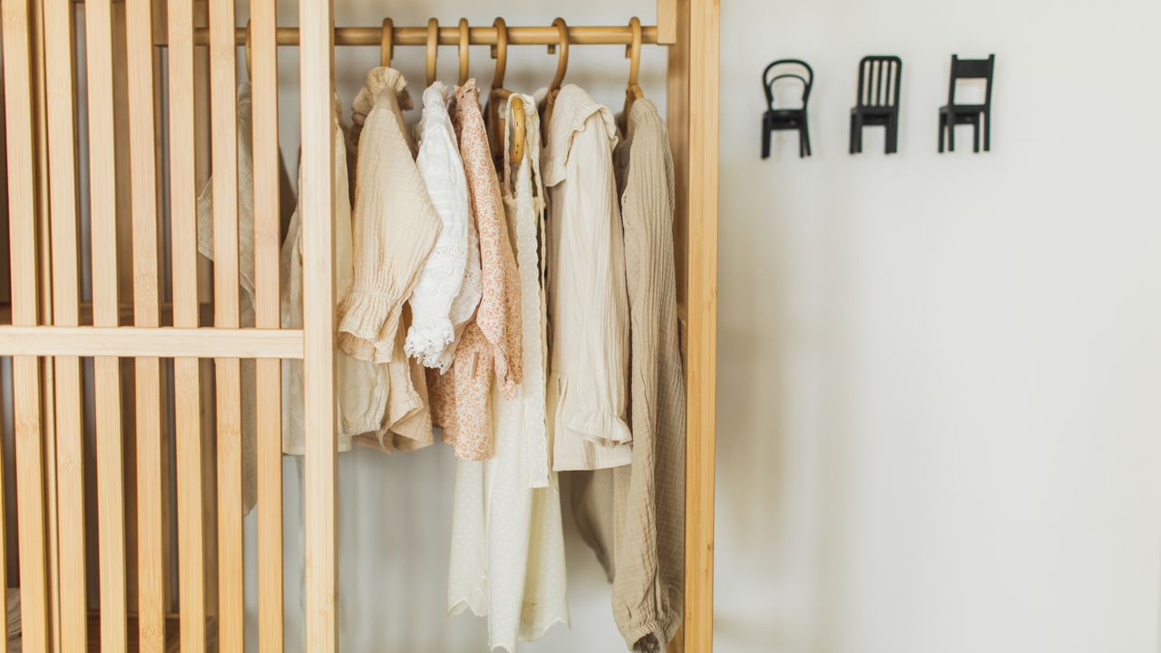 A small wooden closet