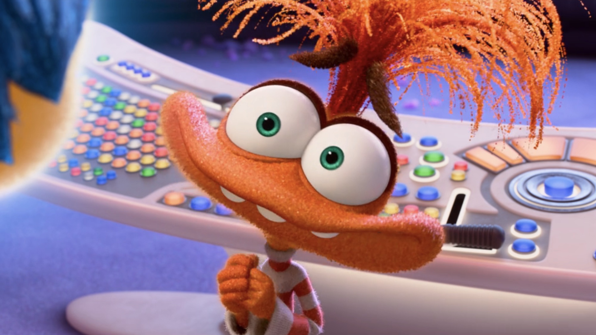 Anxiety smiling in Inside Out 2.