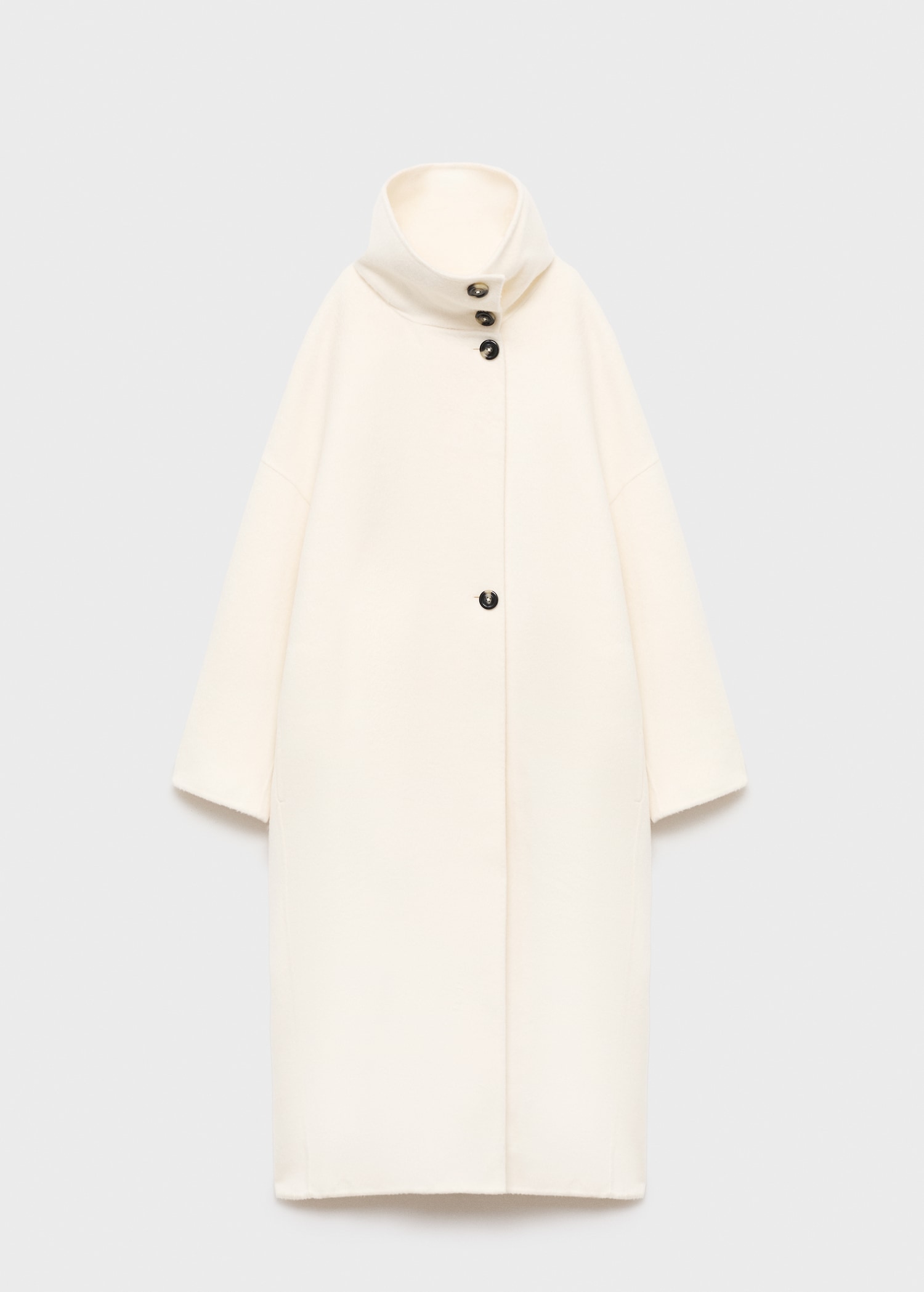 Wool Funnel-Neck Coat - Women | Mango Usa