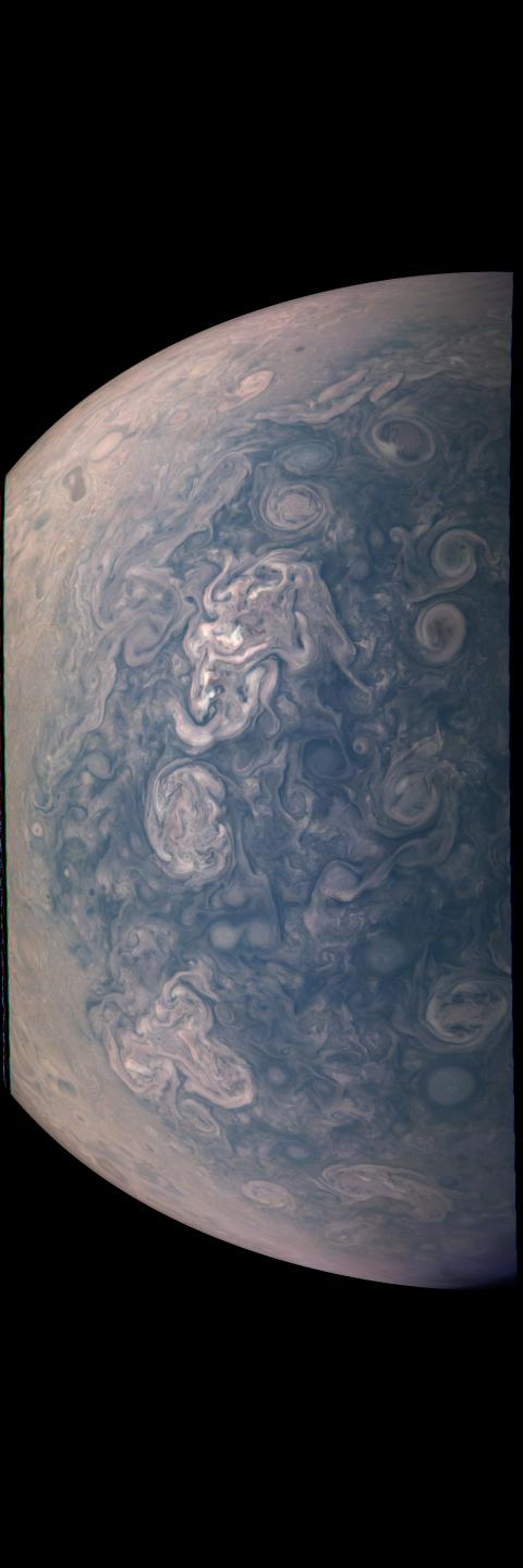 Jupiter’s storms and its ‘potato’ moon Amalthea stun in new NASA Juno probe photographs