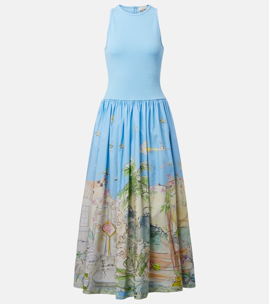 Anouk Printed Cotton Midi Dress