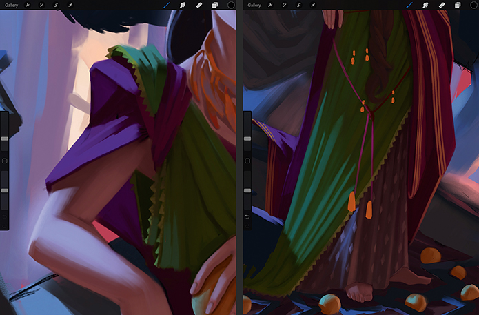 Procreate tutorial: dramatic female figure