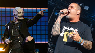 Corey Taylor of Slipknot next to Phil Anselmo of Pantera