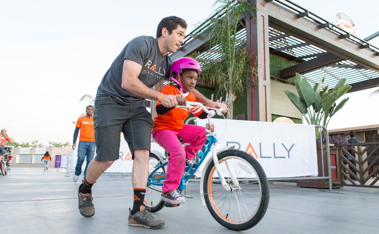 Rally Cycling's Ty Magner helps get this bike ride started