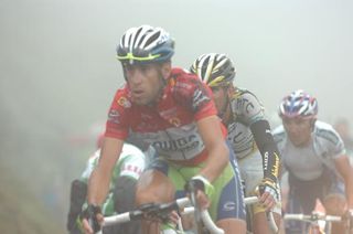 Vincenzo Nibali (Liquigas-Doimo) rode well to hold on to his red jersey.