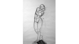 Charcoal figure drawing