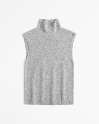 Abercrombie 
Fitch, Merino Wool-Blend Mockneck Shell Top