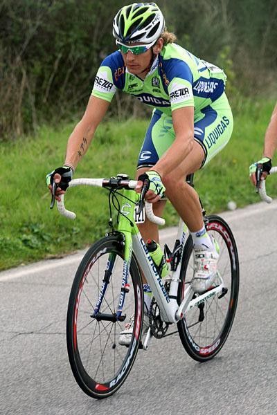 Filippo Pozzato (Liquigas) looking good.