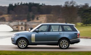 Side view of the Range Rover PHEV plug-in hybrid electric