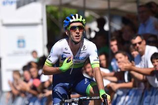 Adam Yates (Orica-GreenEdge) crosses the line as the Clasica San Sebastian winner