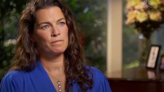 Nancy Kerrigan sitting for an interview.