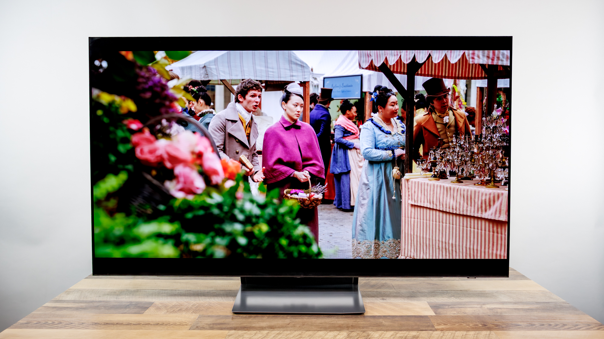 Samsung OLED S90H 4K TV on a desk