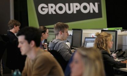 Groupon employees at headquarters in Chicago