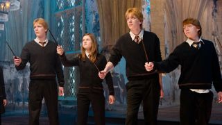 The Weasley family fighting Harry Potter Order of the Phoenix