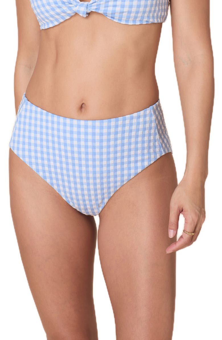 Gingham High Waist Bikini Bottoms