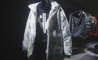 Fabrics such as paper nylon and neoprene were fused with fur and leather in parkas and puffer jackets
