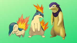 Cyndaquil's three evolution in Pokemon Legends Arceus
