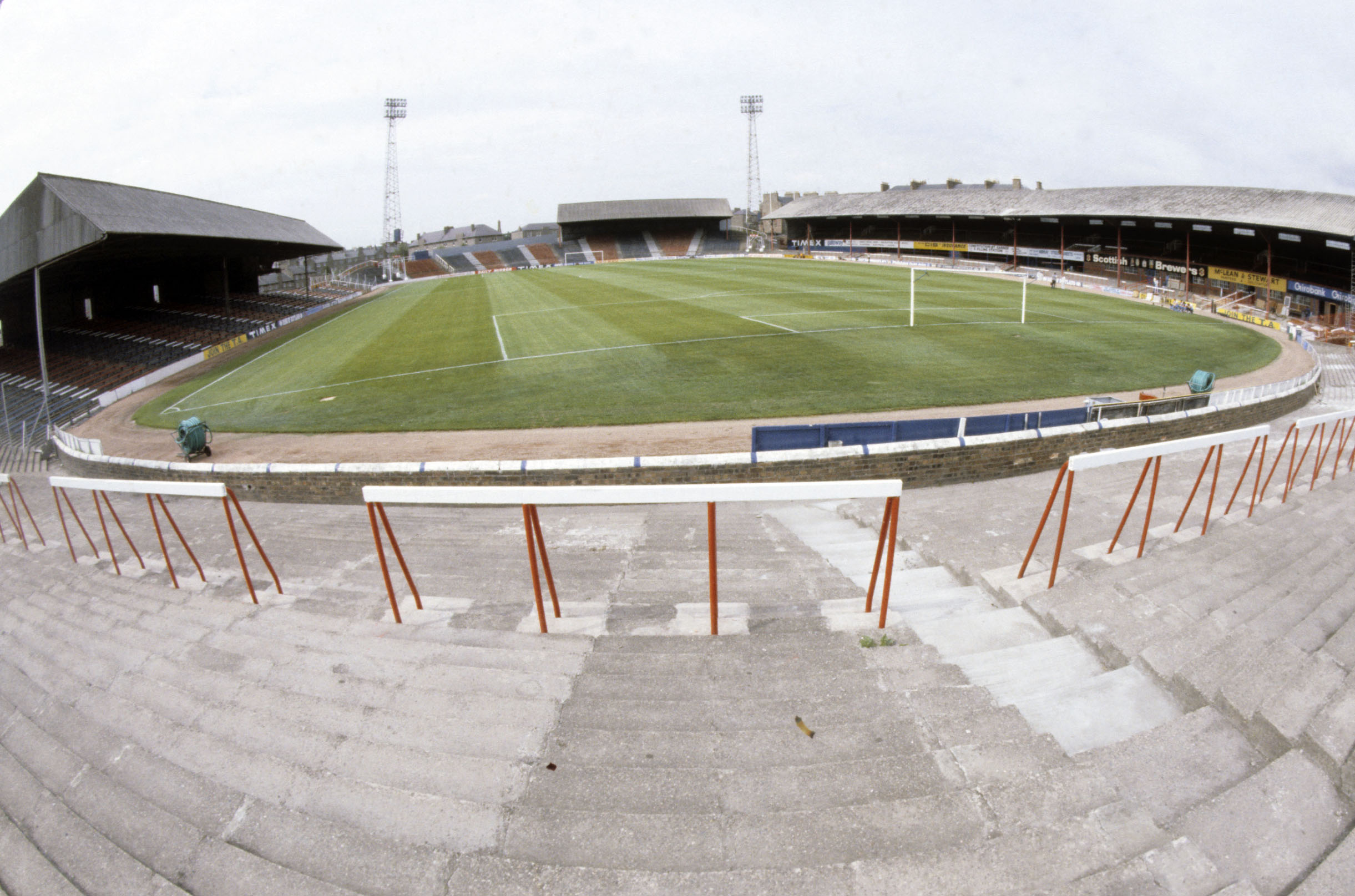 General view of Dundee's Dens Park home at the start of the 1984/85 season.