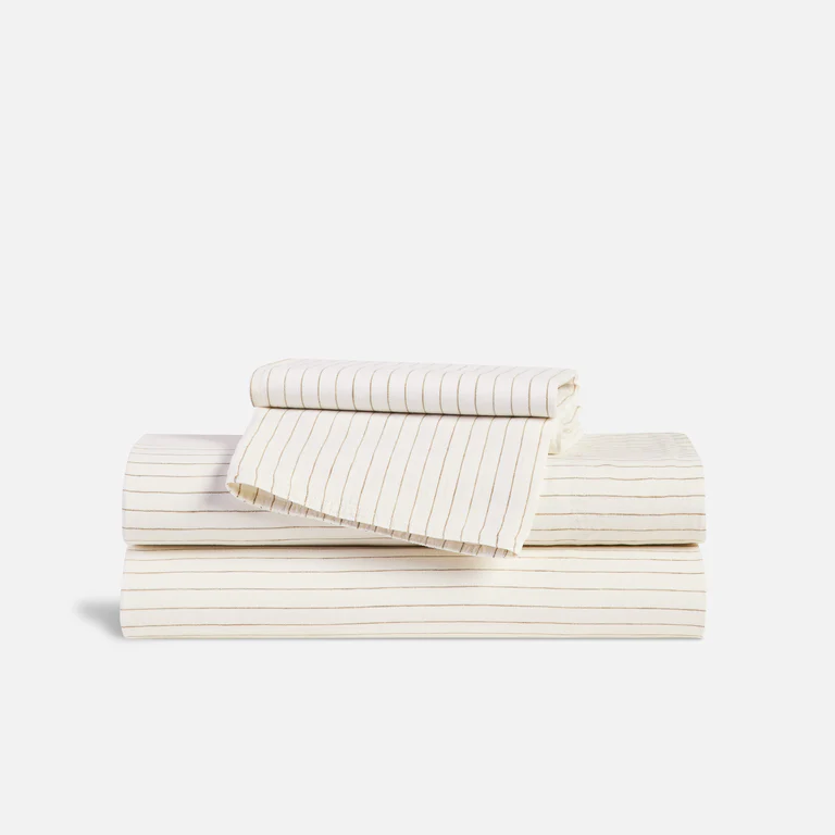 Gold striped sheet set