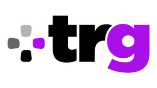 Black and purple TRG logo on white background