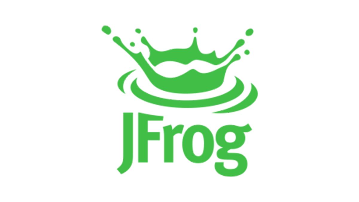 JFrog logo and branding in green pictured on a white background.