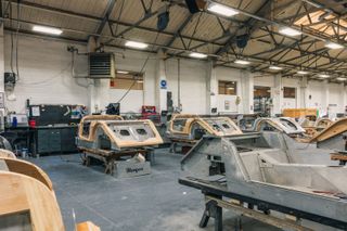 Chassis in the Morgan Motor Company factory
