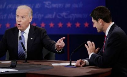 Vice President Joe Biden was the clear aggressor throughout much of his debate with Paul Ryan.