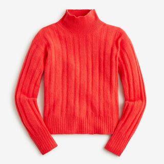 J Crew Ribbed Mockneck Sweater