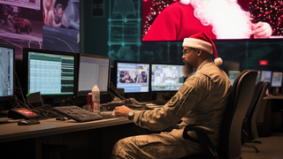 Santa trackers hard at work on Christmas eve at NORAD