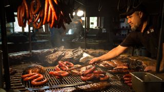 A selection of barbecued meats at Salt Lick, a Texas institution