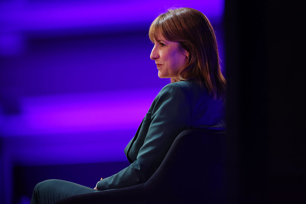 Rachel Reeves sitting on a chair
