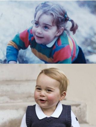 Royals as babies Prince George Prince William Kate Middleton