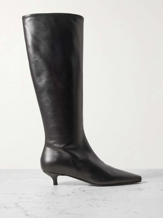 The Slim Leather Knee Boots